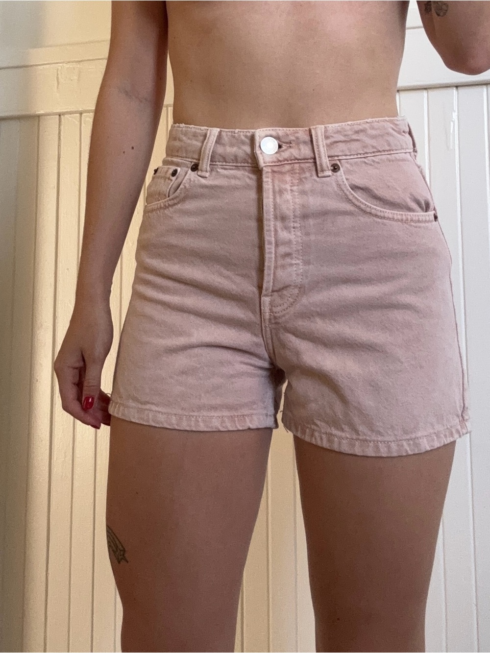 Baby pink shorts